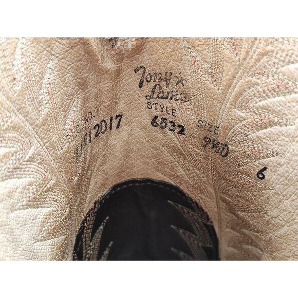 Tony Lama Men's Brown Leather Western Boots Size 9.5D US - Picture 9 of 10